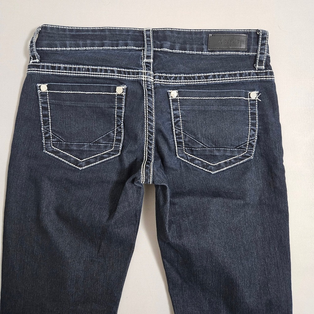 Daytrip Lynx Bootcut Jeans‎ Dark Wash Thick Stitch Western Cowgirl Mid-Rise 27R - Picture 4 of 12